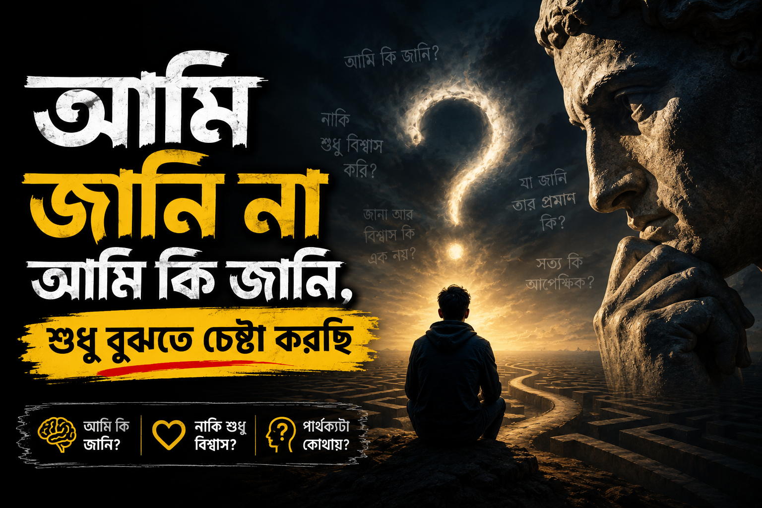 আমি জানি না আমি কী জানি, শুধু বুঝতে চেষ্টা করছি