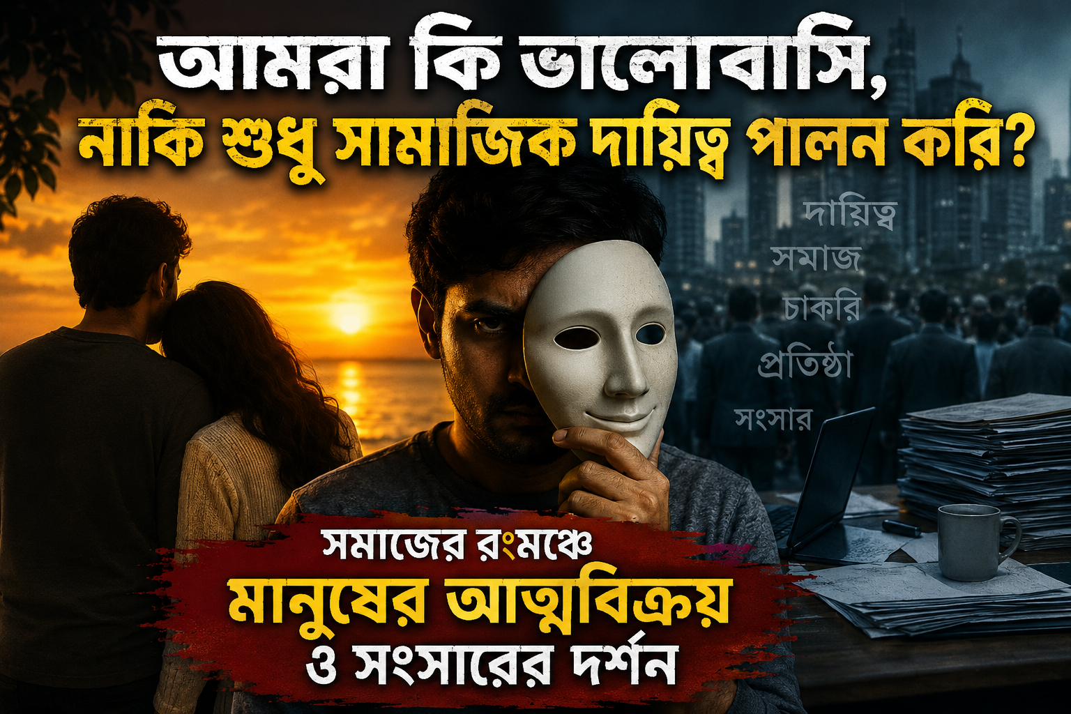 সমাজের রঙমঞ্চে মানুষের আত্মবিক্রয় ও সংসারের দর্শন
